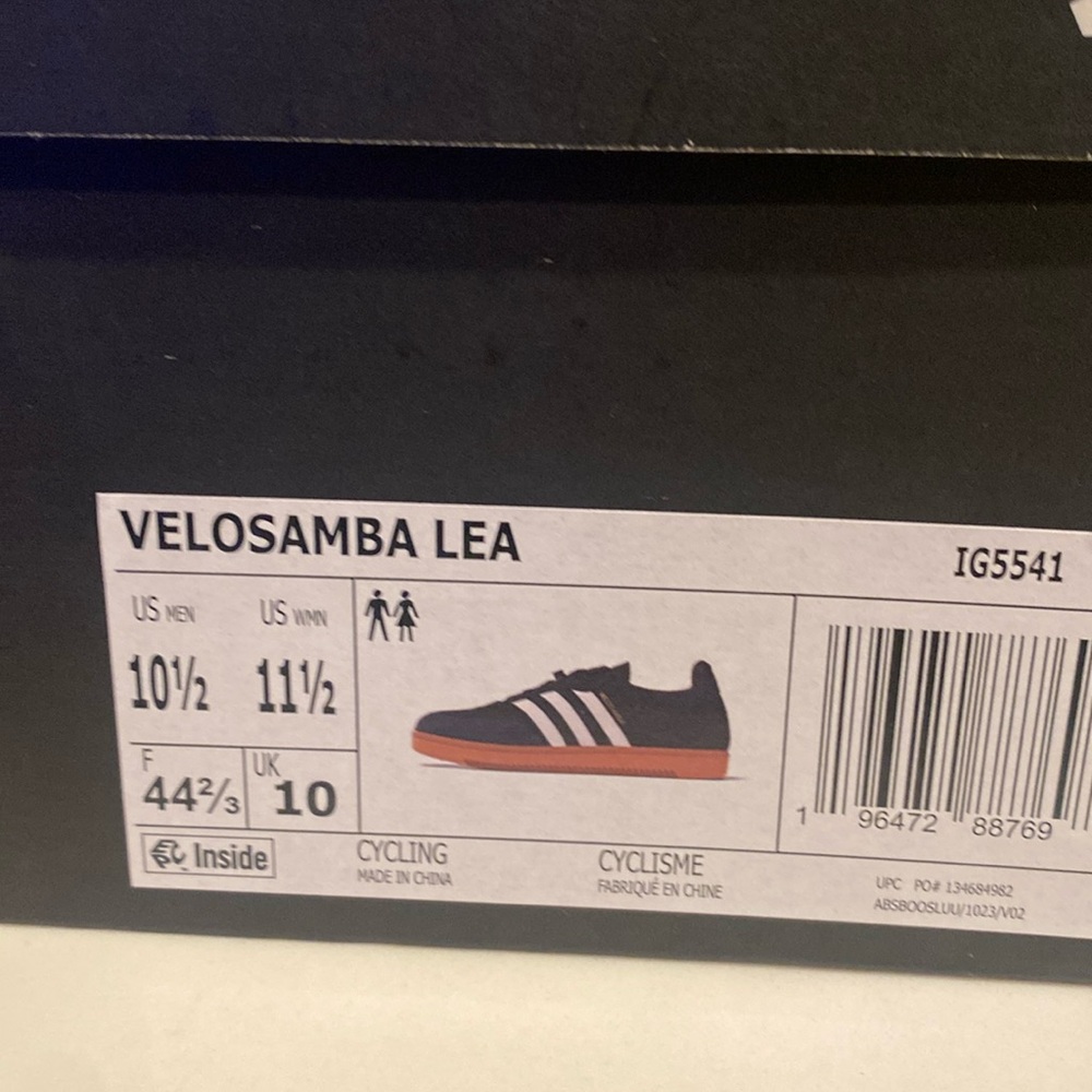 Adidas Legend Ink Velosamba Leather Cycling Shoes Sneakers IG5541 New